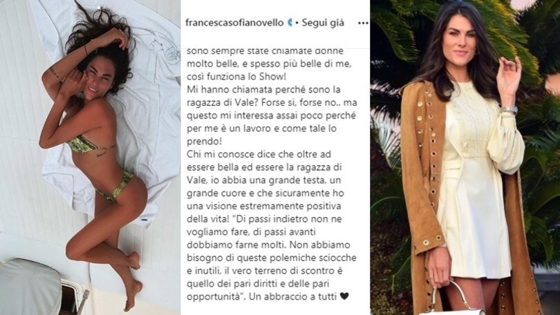 La fidanzata di Rossi risponde alle polemiche su Sanremo 2020 - FOTO