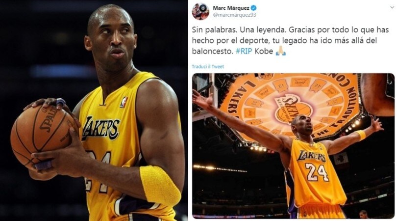 Morte Kobe Bryant: il cordoglio della MotoGP - FOTO
