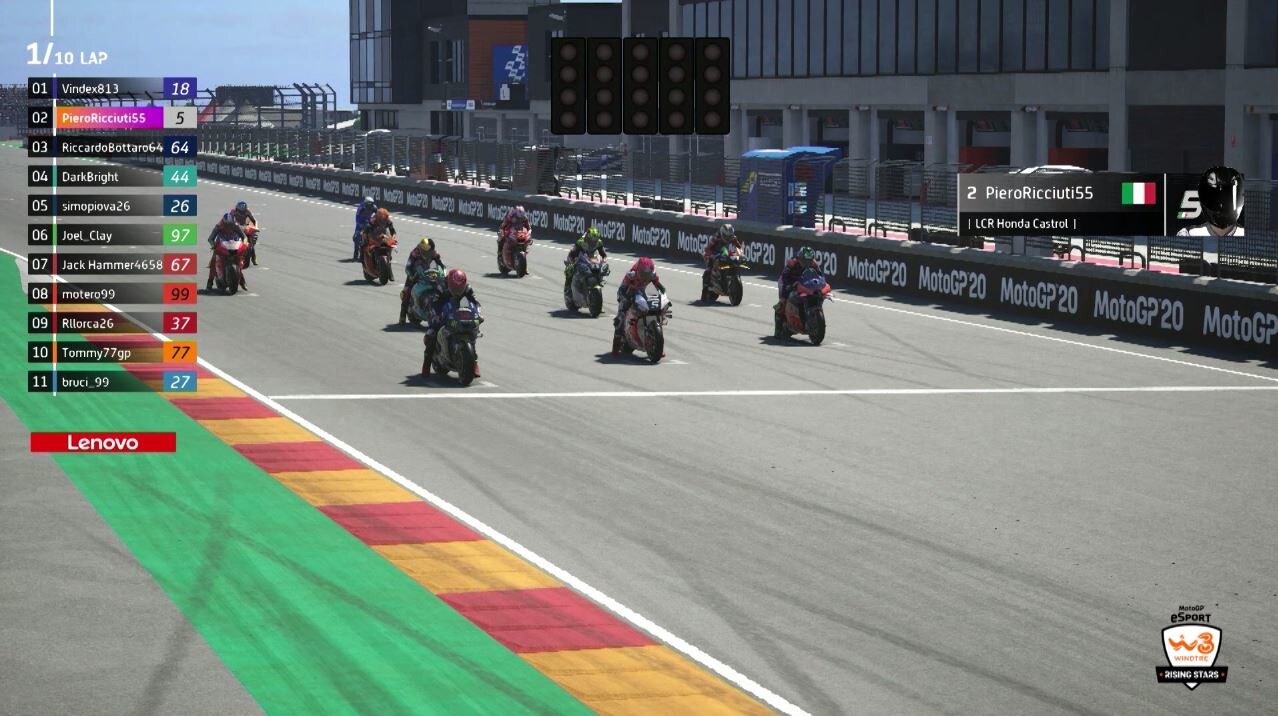 WINDTRE Rising Stars Series; alle 17:40 la diretta della finale europea per un posto al MotoGP™ eSport Championship