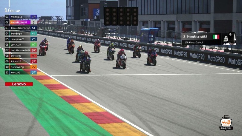 WINDTRE Rising Stars Series; alle 17:40 la diretta della finale europea per un posto al MotoGP™ eSport Championship