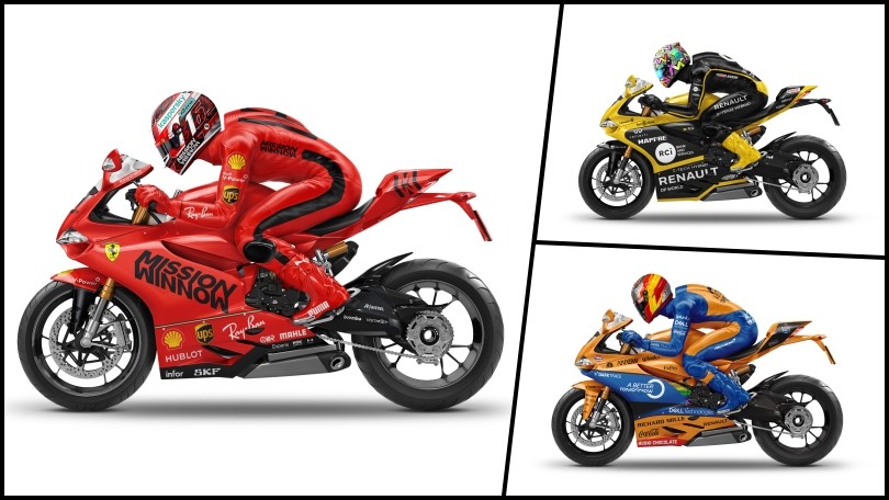 La F1 si traveste da MotoGP per un giorno - FOTO
