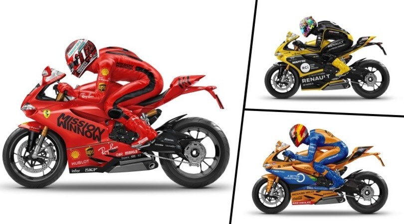 La F1 si traveste da MotoGP per un giorno - FOTO