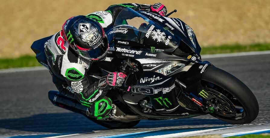 Test Jerez SBK, Lowes con la Ninja "vecchia" fa meglio di Rea sulla 2021