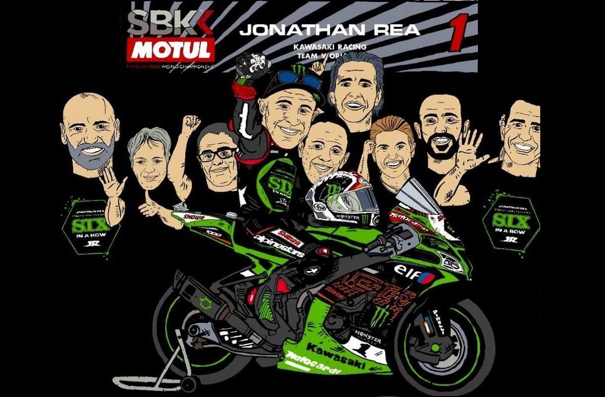 SBK, come Beavies & Butt-head: Jonathan Rea omaggia il team Kawasaki