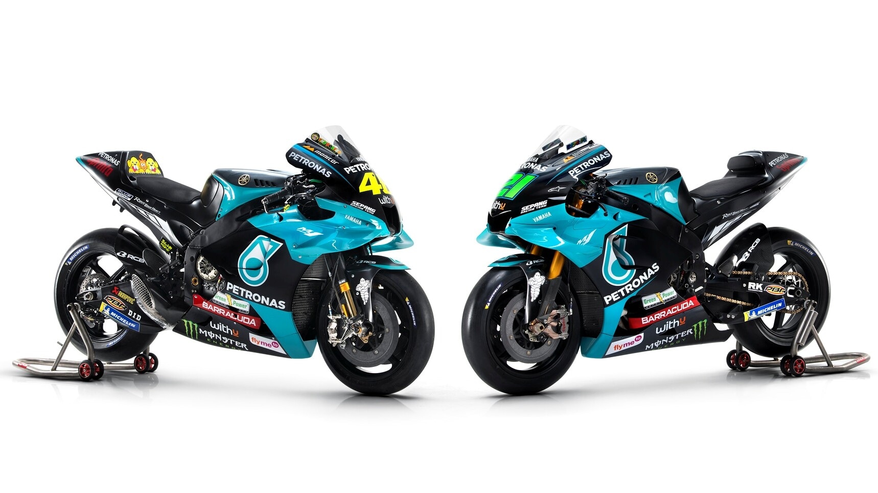 MotoGP: Petronas Yamaha unveils Rossi and Morbidelli's 2021 M1 bikes