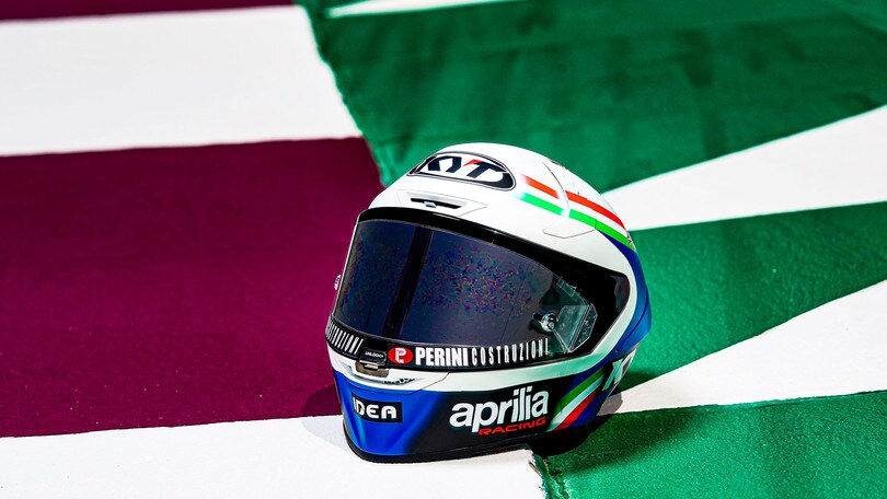 MotoGP Qatar: il casco replica di Savadori per Fausto Gresini