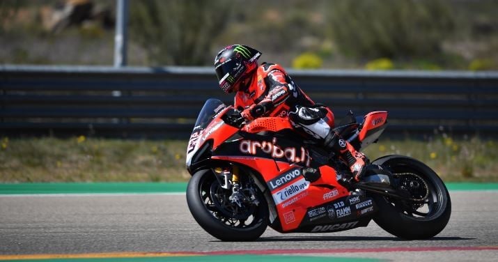 Test SBK: Redding "lepre Rossa" nella mattinata di Aragòn