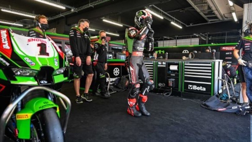 SBK, world championship warm-up for Kawasaki at Aragón