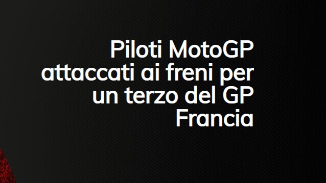 MotoGP Francia, Brembo: Le Mans mediamente impegnativo per i freni