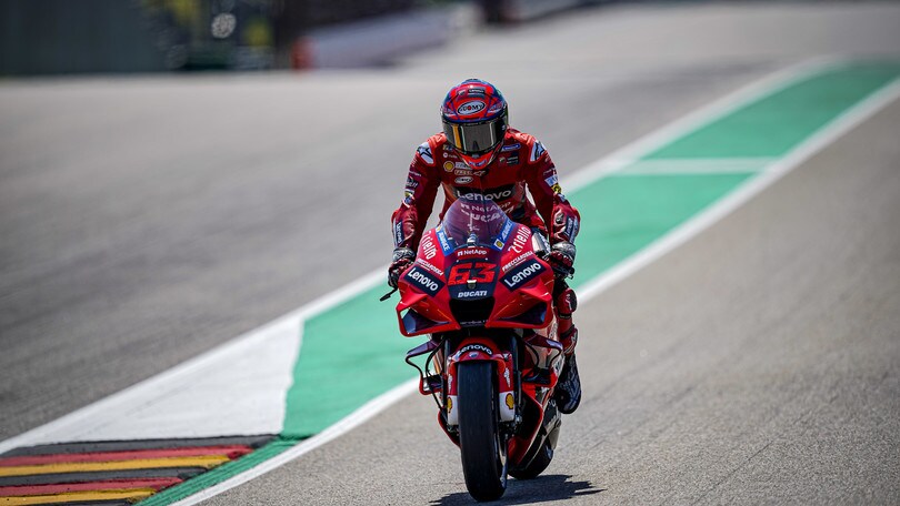 MotoGP Germania, Bagnaia: “Non ho messo la gomma nuova per il time attack”