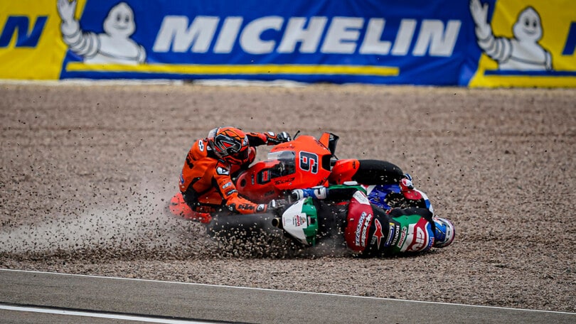 German GP: Alex Marquez and Danilo Petrucci crash