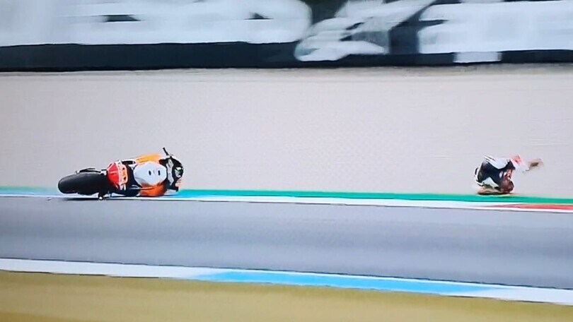 MotoGP Olanda: il terribile highside di Marc Marquez