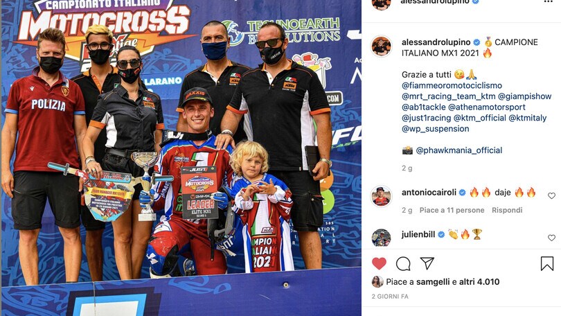 Alessandro Lupino Campione Italiano MX Prestige