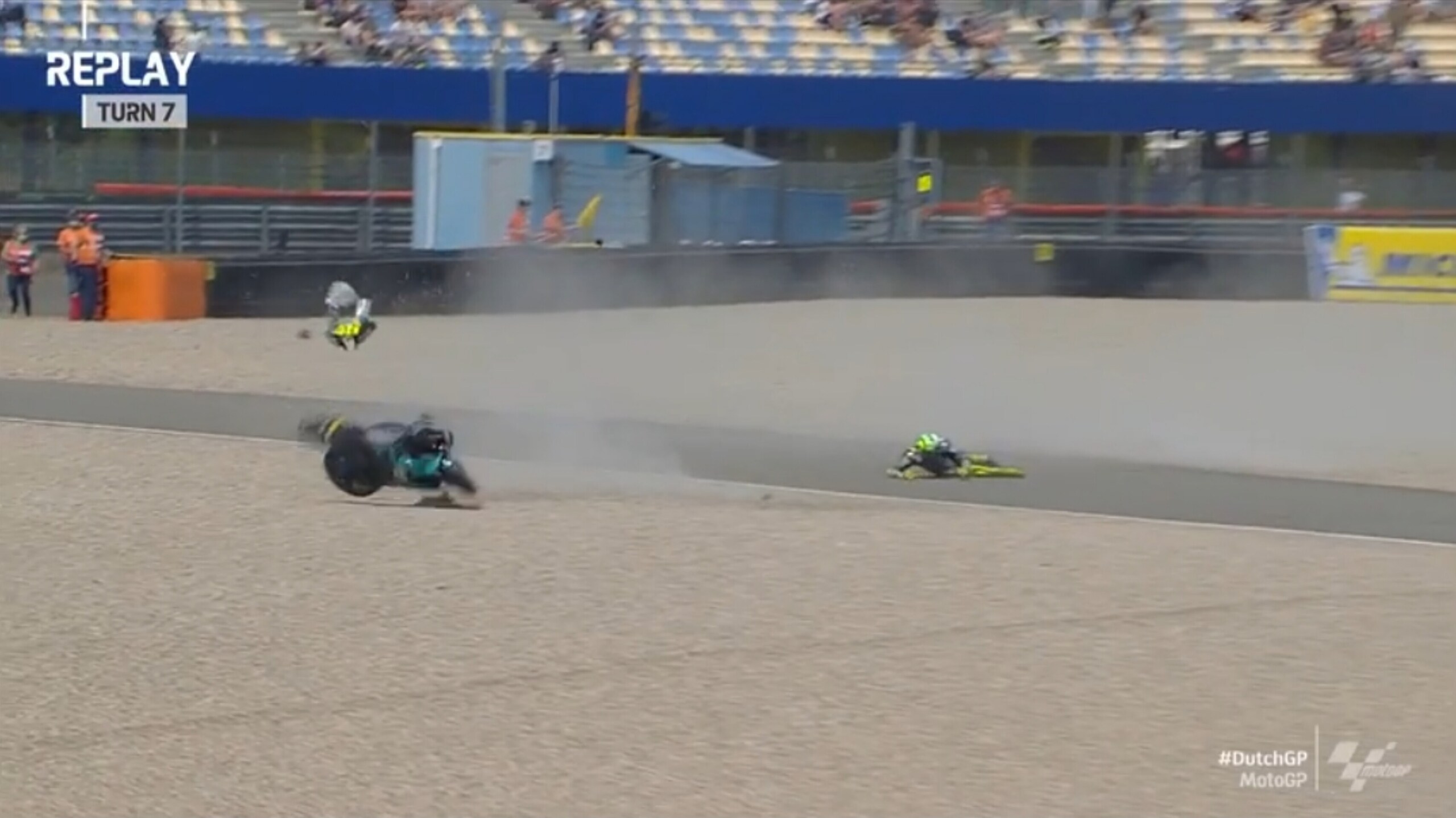 MotoGP Olanda: Valentino Rossi, una caduta che sa di addio
