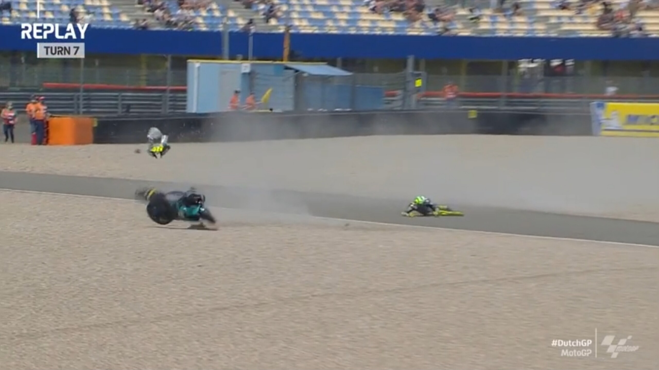 MotoGP Olanda: Valentino Rossi, una caduta che sa di addio