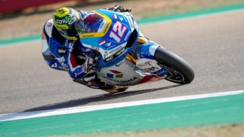 Moto2 GP Misano: Luthi si prende le Libere 1 sul bagnato, secondo Bezzecchi