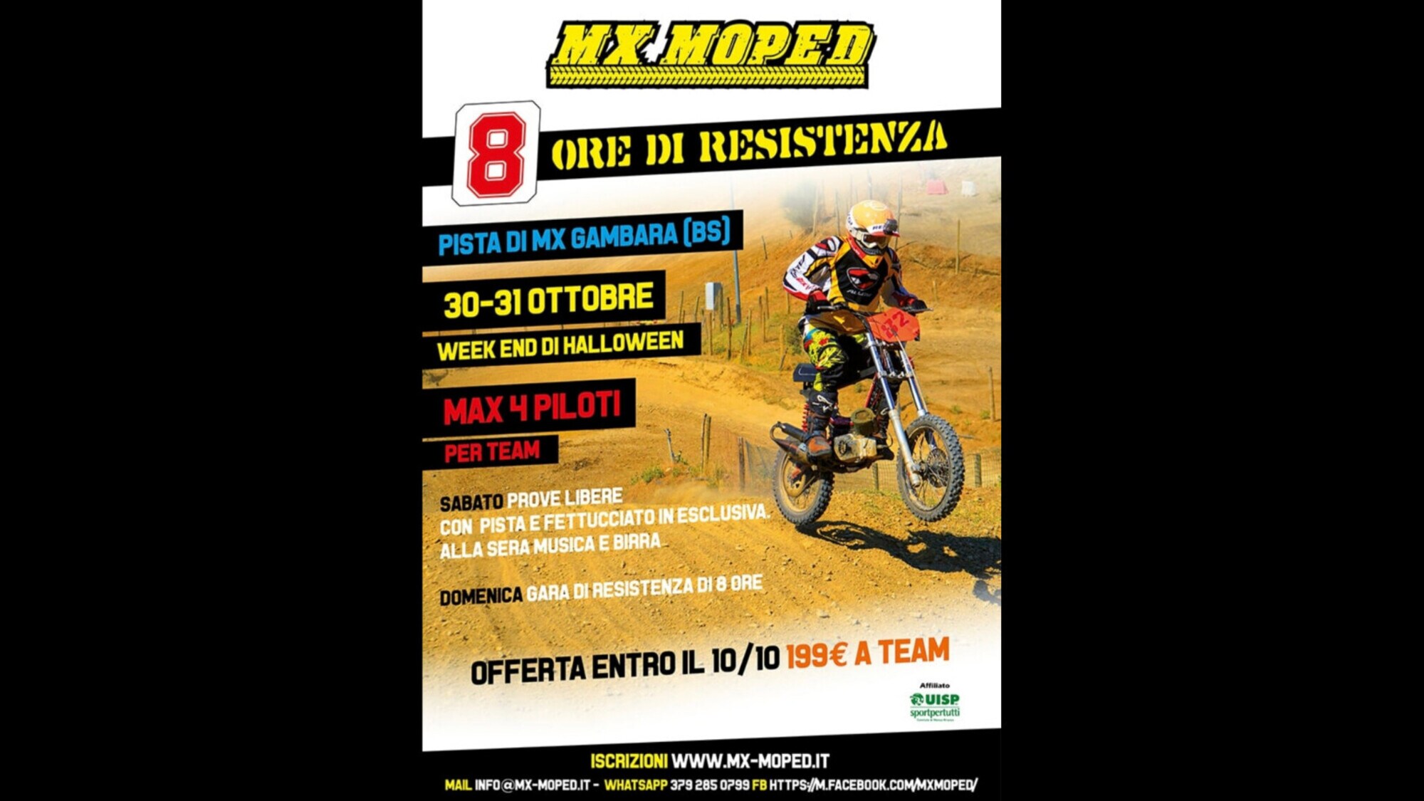 Ad Halloween tutti in pista a Gambara con l'MX-Moped