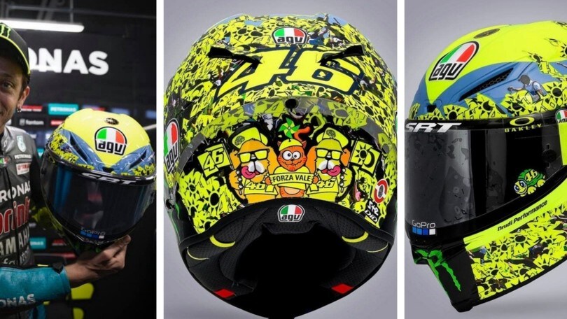 MotoGP Misano: Valentino Rossi dedica il casco ai suoi tifosi