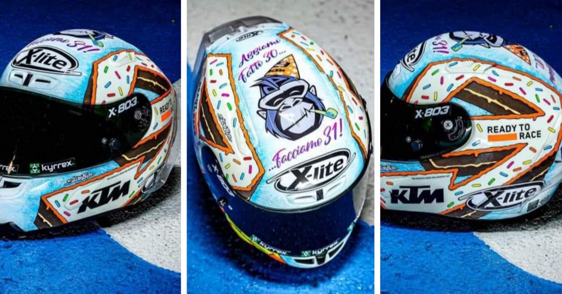 MotoGP: "Happy Raceday", casco speciale per Petrucci a Misano