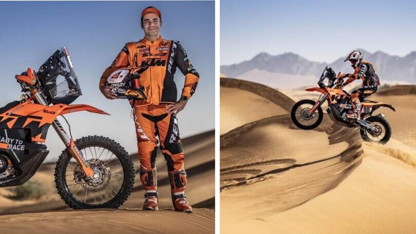 MotoGP, Danilo Petrucci verso la Dakar 2022: le prime foto nel deserto