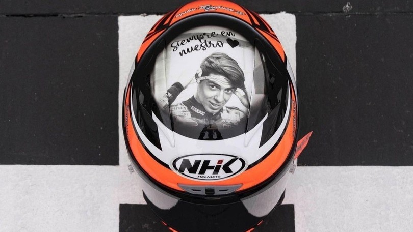 CEV: il casco speciale di Ivan Ortola in ricordo di Dean Berta Vinales