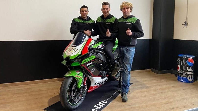 CIV SBK: Samuele Cavalieri con la Kawasaki del team Black Flag