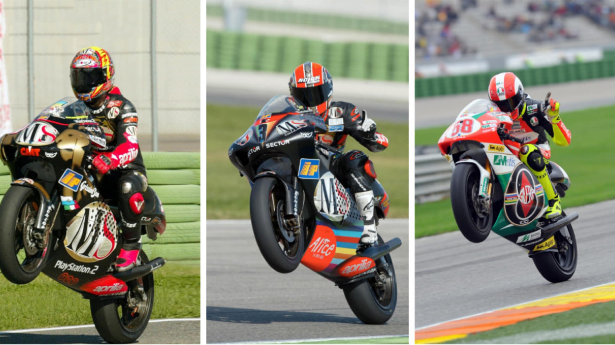Melandri-Poggiali-Simoncelli, trionfatori nella 250 degli anni Duemila
