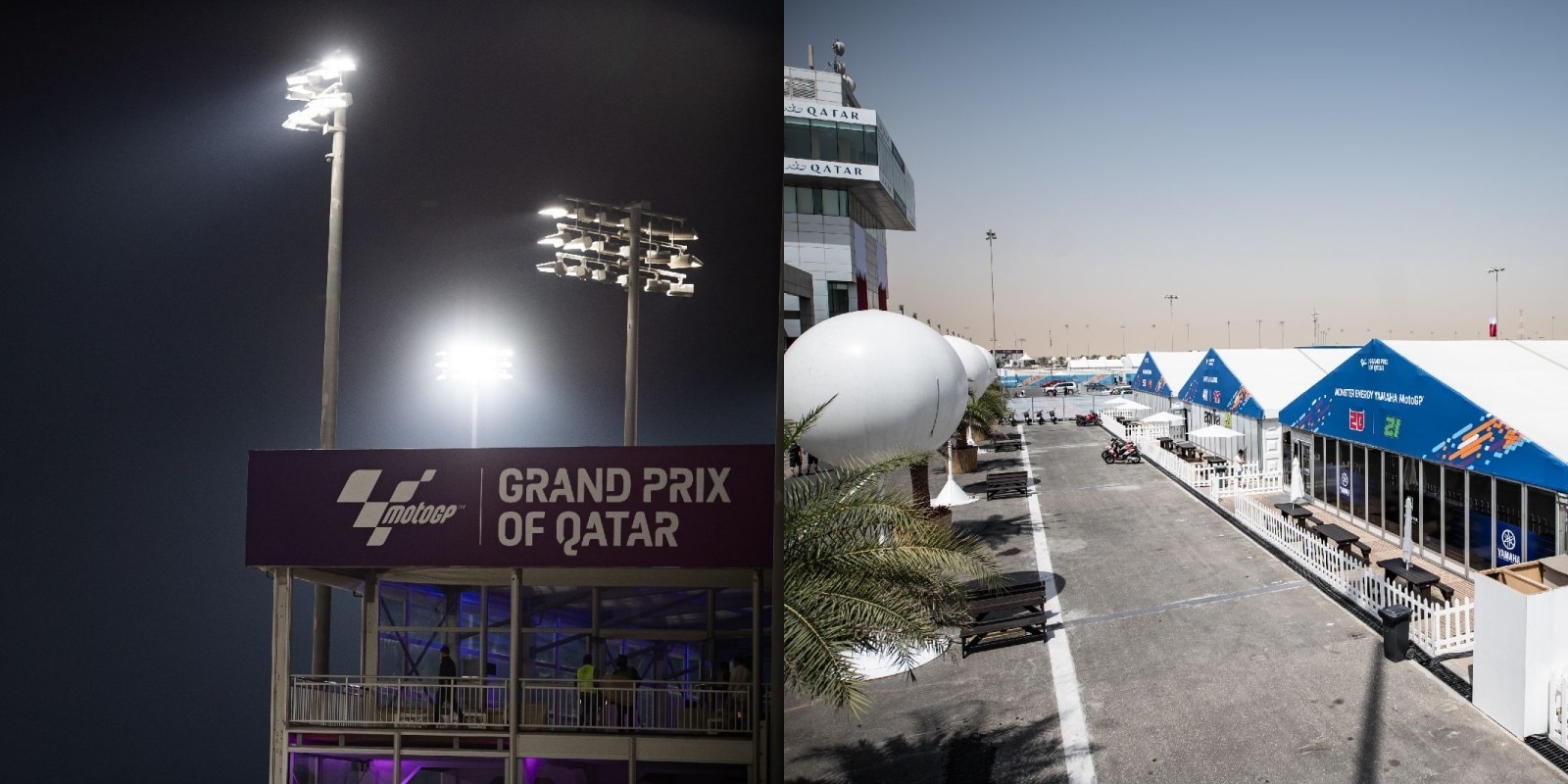 Il Qatar torna ad illuminarsi per la MotoGP: gli scatti più belli dal paddock