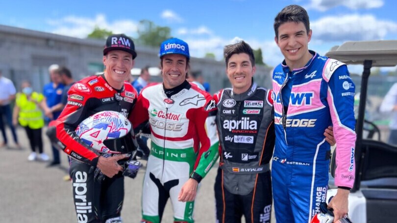 Espargaro e Vinales in pista con Alonso e Ocon: le foto della giornata
