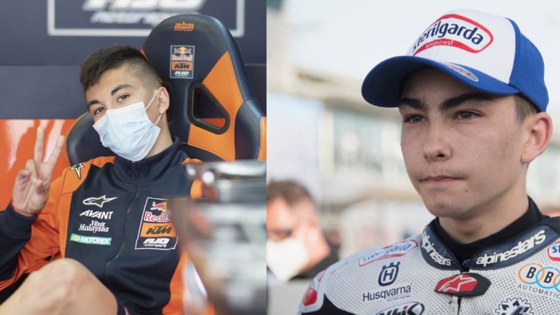 MotoGP, Raul e Adrian Fernandez fanno acrobazie insieme su una Pit bike