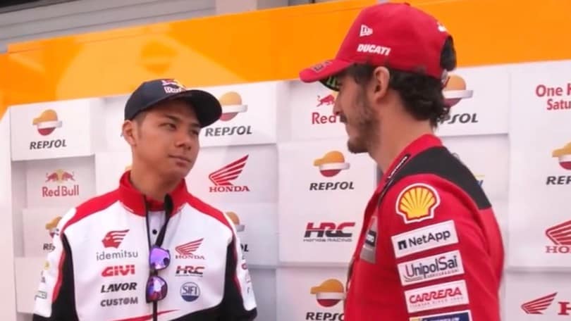 MotoGP Germania, Nakagami fa mea culpa: le scuse a Bagnaia e Rins