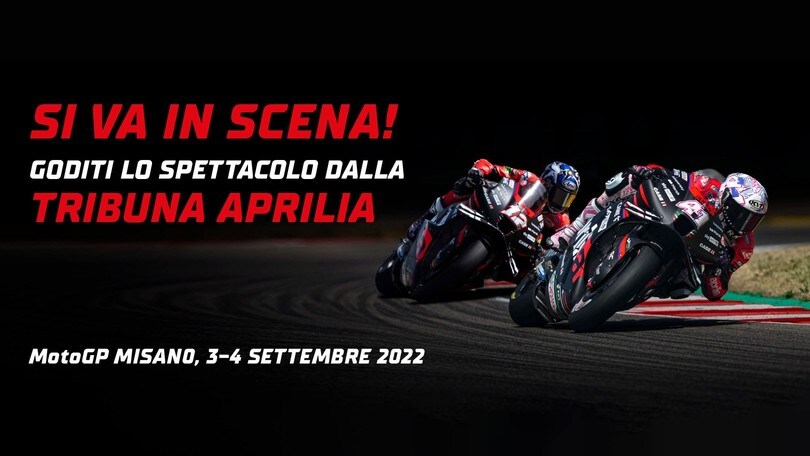 MotoGP, a Misano si prepara la nuova tribuna Aprilia
