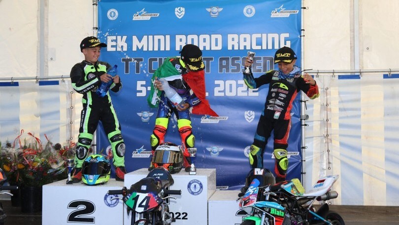 Trionfo tricolore ad Assen: poker italiano nell'Europeo Minimoto