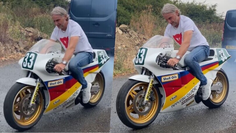 Carl Fogarty fa rombare la Honda RS250: sound da brividi