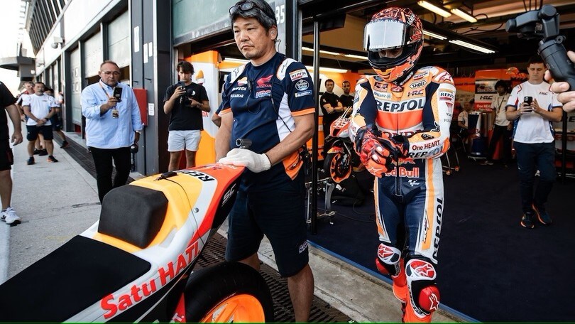 Test MotoGP, Marquez: “I rode instinctively, I had fun towards the end”