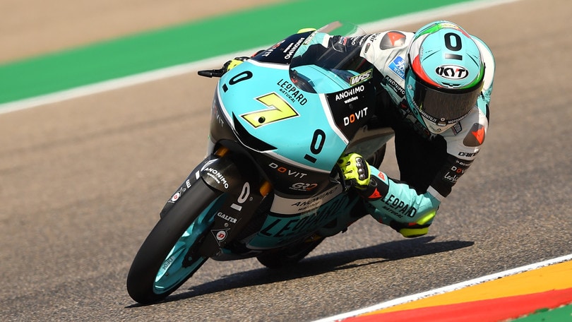 Moto3, Foggia chiude al vertice il venerdì di Aragon. Sesto Guevara