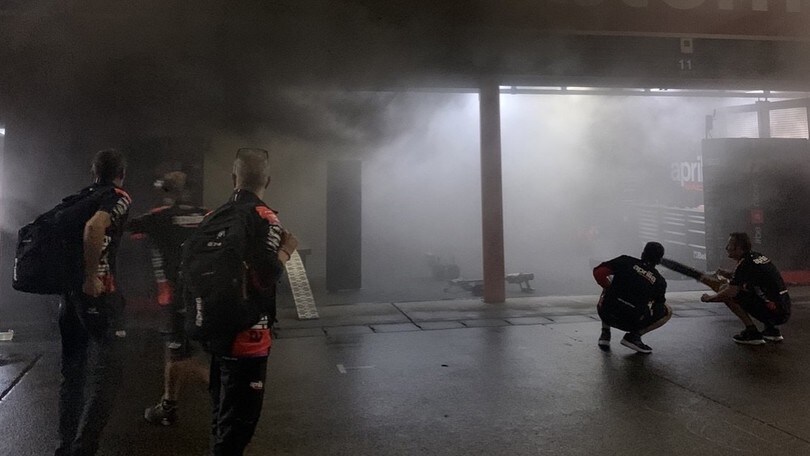 MotoGP Giappone: incendio nel box del team Marc VDS!