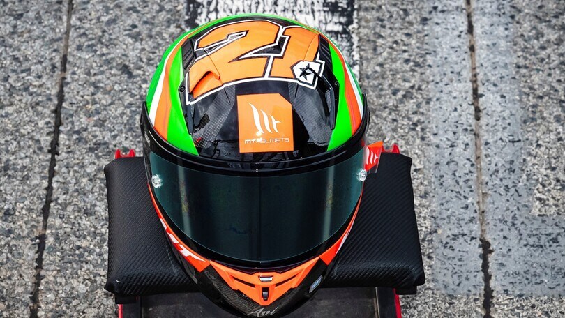SSP300 Barcellona: casco speciale per Sabatucci, in ricordo di Vinales
