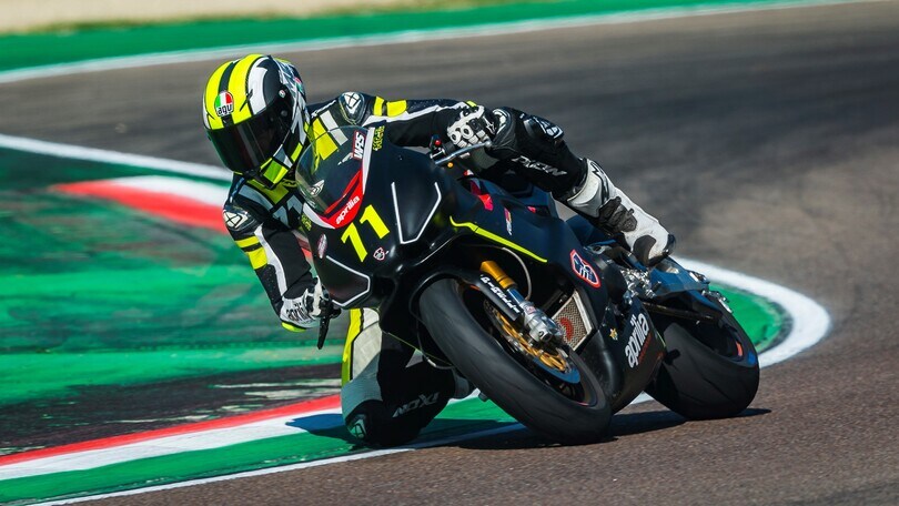 CIV Imola: Massimo Rivola in azione con l'Aprilia RS 660