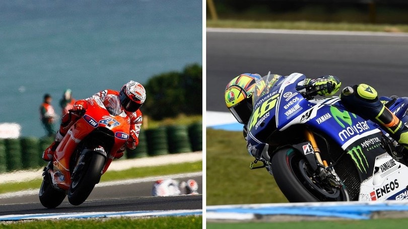 MotoGP: Valentino Rossi e Casey Stoner i più vincenti a Phillip Island