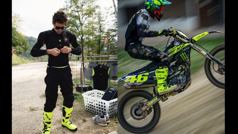 Valentino Rossi si allena di nuovo in motocross