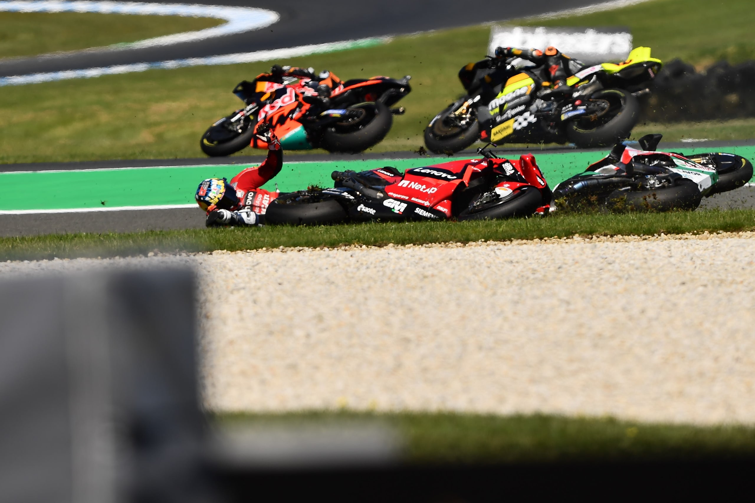 MotoGP, GP Australia: la sequenza dell'incidente Miller-Alex Marquez