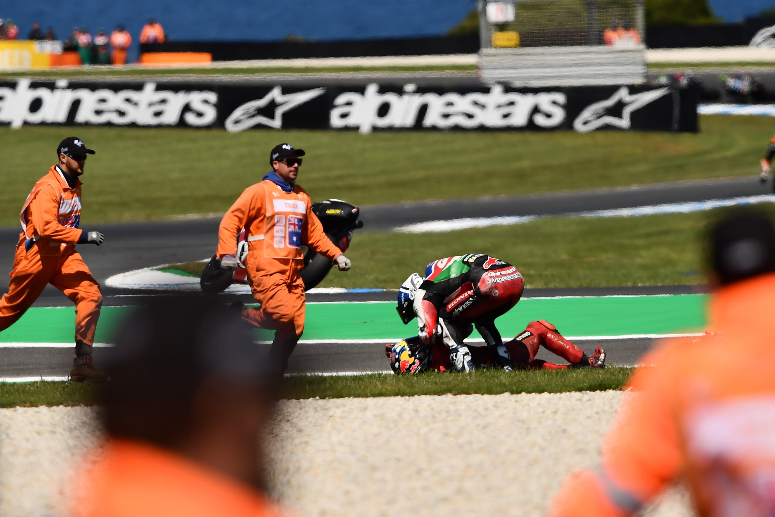 MotoGP, GP Australia: la sequenza dell'incidente Miller-Alex Marquez