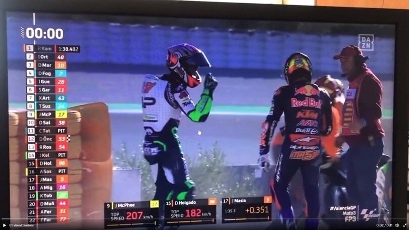Moto3 Valencia, la rissa Toba-Masia: le foto