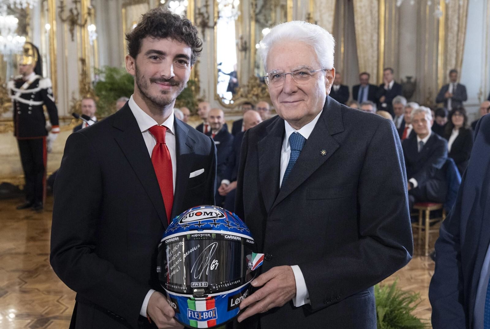 Bagnaia ricevuto da Mattarella, "La sua vittoria ha entusiasmato il paese"