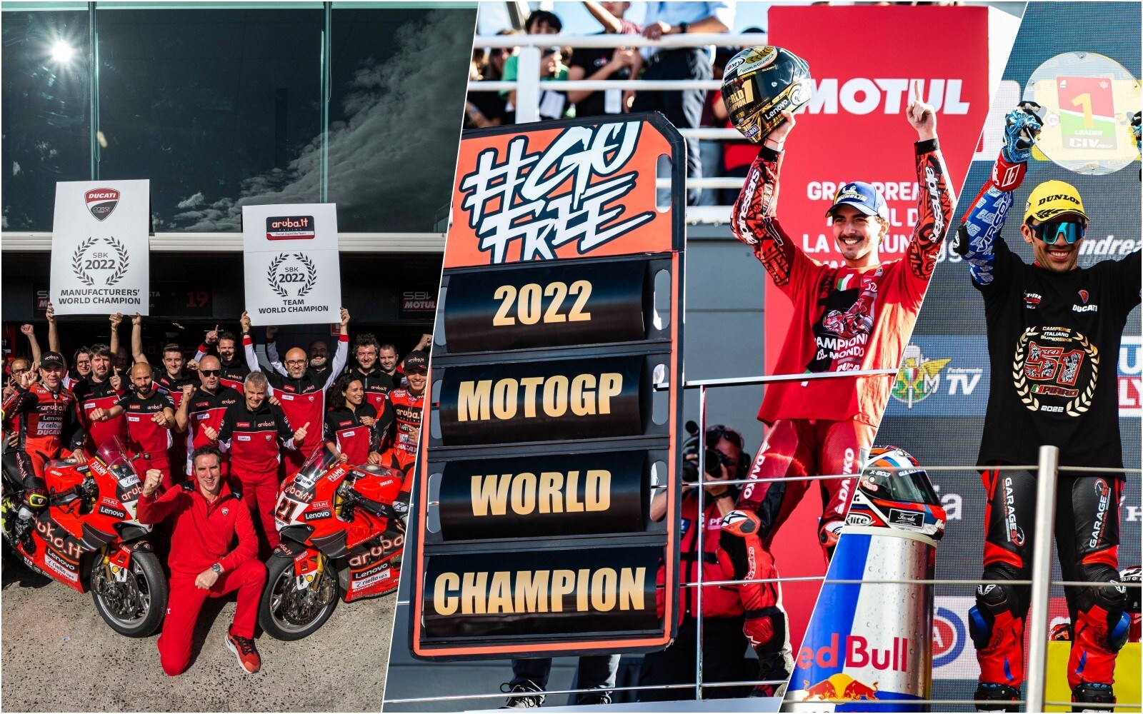 SBK, MotoGP e non solo: un 2022 Rosso da favola quello di Ducati