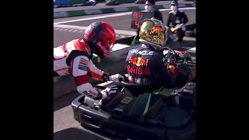 Marquez e Verstappen compagni di squadra, però sul kart