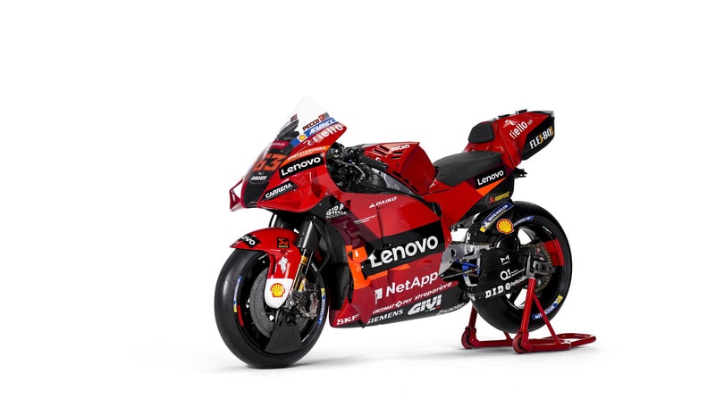 Ducati Desmosedici GP22 di Bagnaia ai raggi X