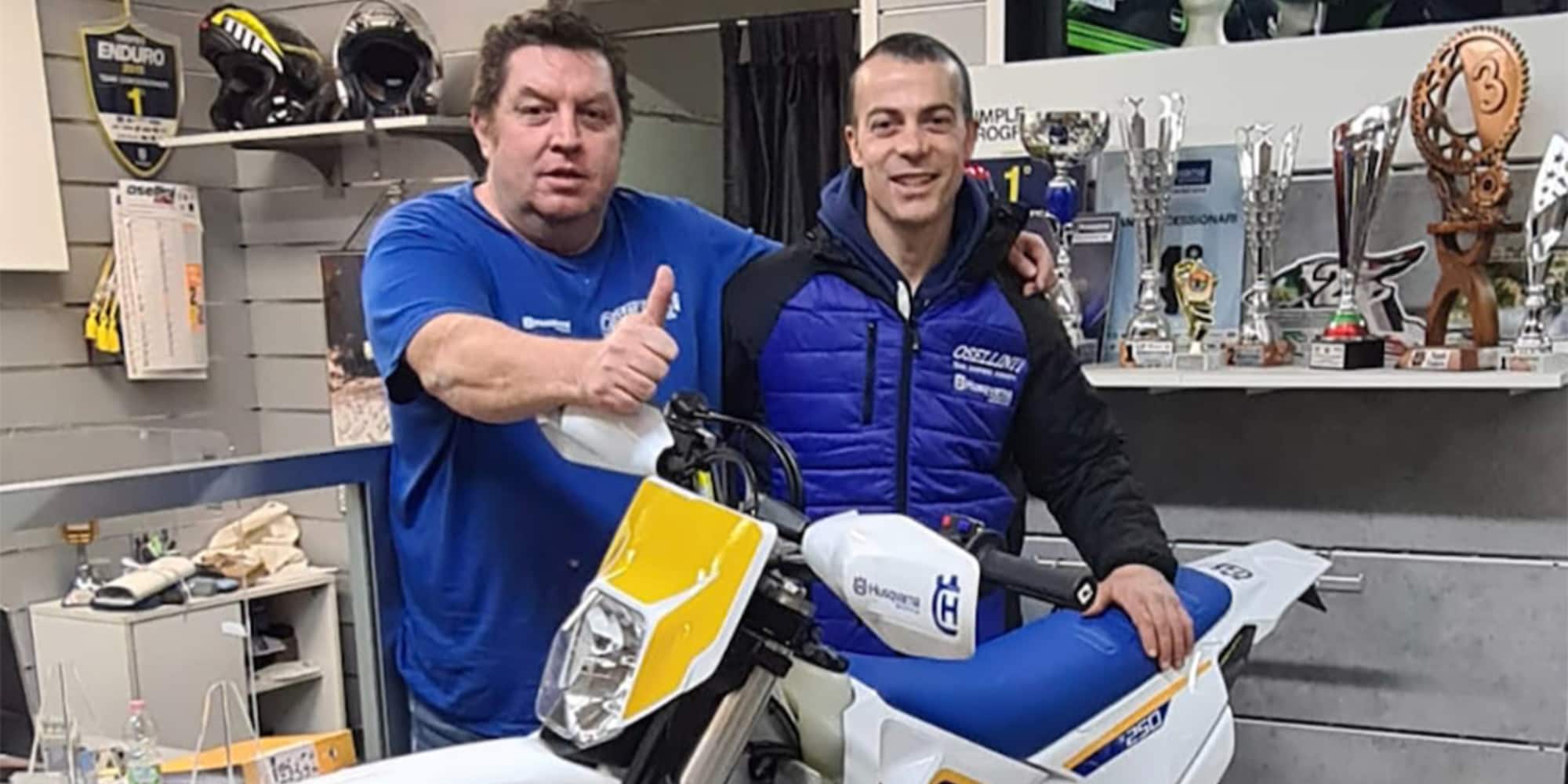 Maurizio Micheluz con il team Osellini Husqvarna Motorcycles nel 2023