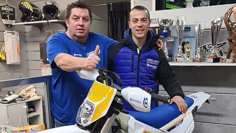 Maurizio Micheluz con il team Osellini Husqvarna Motorcycles nel 2023